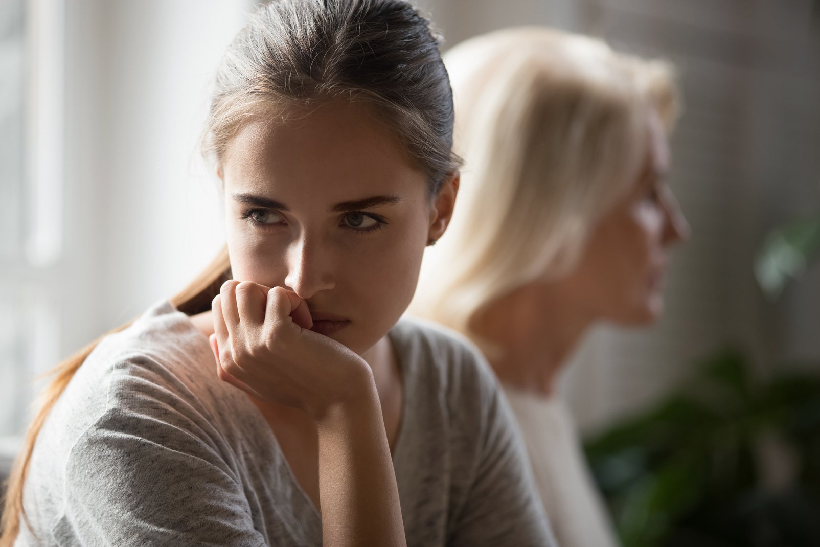 Stubborn mom and daughter avoid talking after conflict